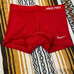 Red Nike Pro Spandex(Nike Symbol Worn See Pictures)